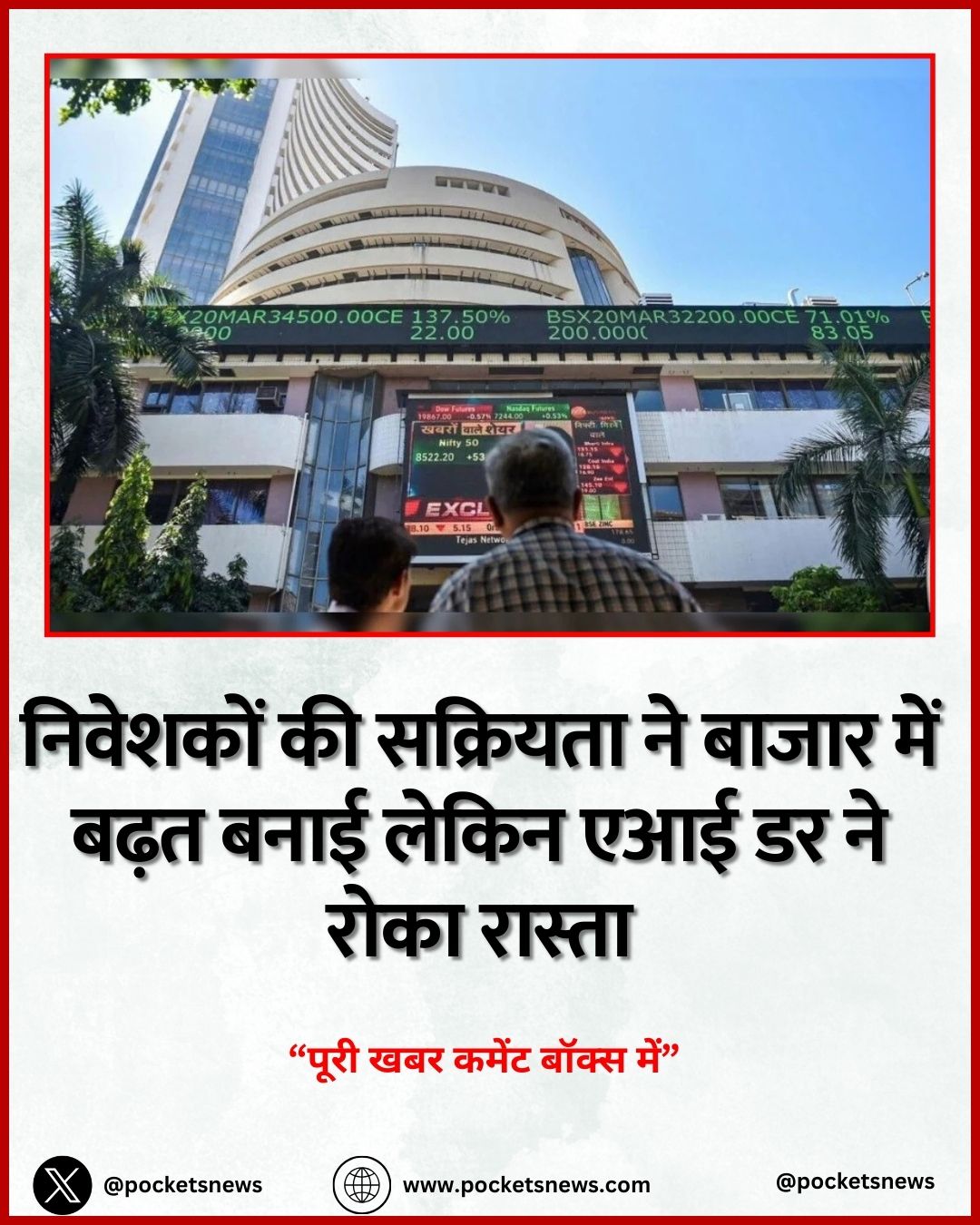 निवेशकों की सक्रियता ने बाजार में बढ़त बनाई लेकिन एआई डर ने रोका रास्ता