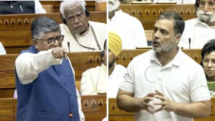 लोकसभा में राहुल गांधी और रवि शंकर प्रसाद के बीच अविश्वास प्रस्ताव पर तीखी बहस