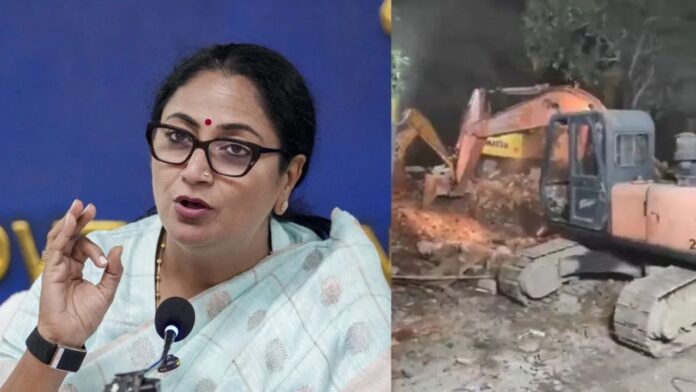 दिल्ली सरकार का बड़ा अभियान, पीतमपुरा-शालीमार बाग रोड से हटाया गया अवैध धार्मिक स्थल