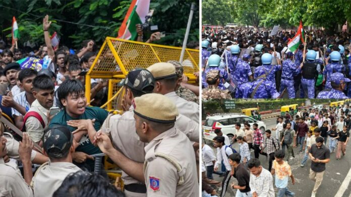 सोनीपत रेलवे स्टेशन पर छात्रों और पुलिस में झड़प, जंतर-मंतर जाने से रोका