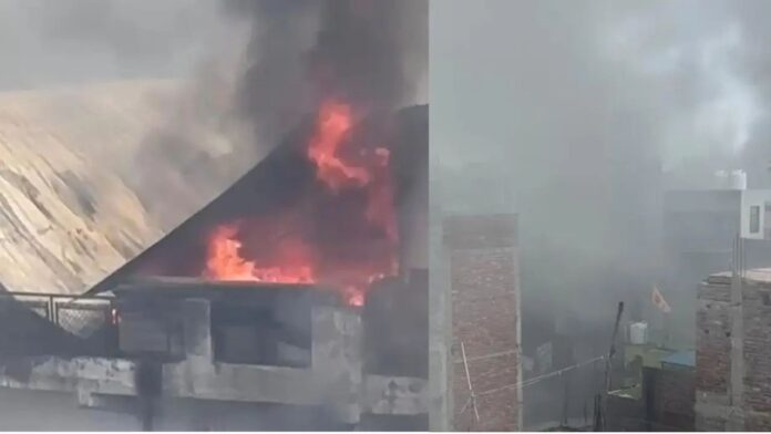 स्वरूप नगर के गोदाम में भीषण आग, दहशत में 6 लोग घायल; 15 दमकल गाड़ियां मौके पर