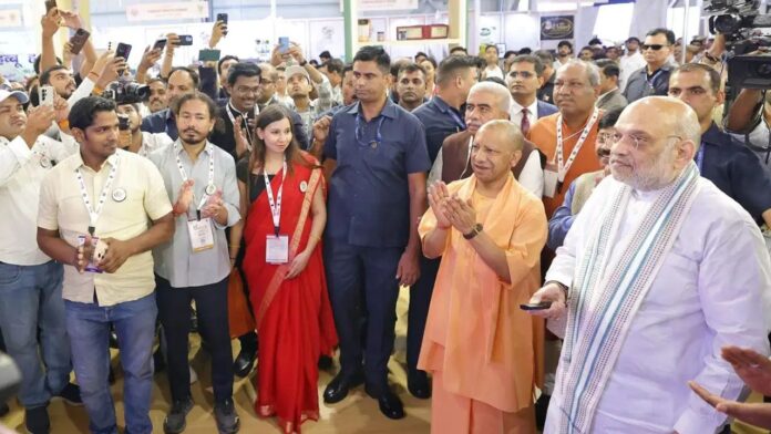 ग्रेटर नोएडा में चौथे UP इंटरनेशनल ट्रेड शो का आगाज, अमित शाह और योगी ने किया उद्घाटन